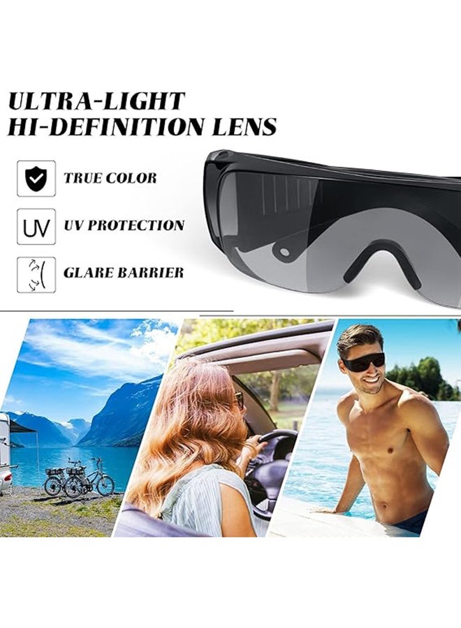 4 نظارات واقية، مضادة للضباب، قابلة للتعديل، رؤية واسعة للحماية من المواد الكيميائية، نظارات ناعمة وخفيفة الوزن - Image 5